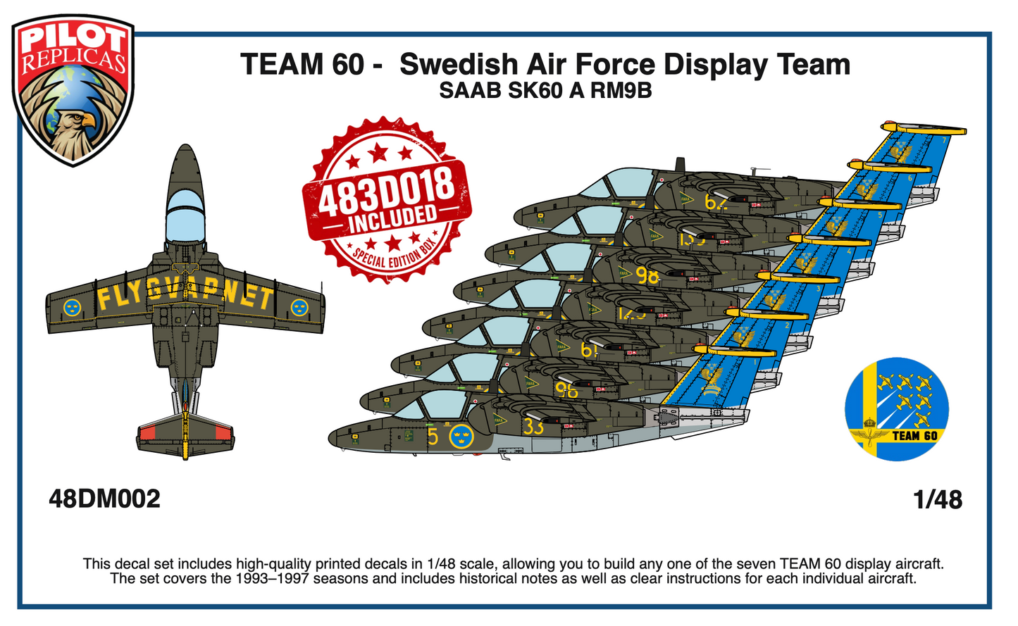TEAM 60 1993 to 1997 Special Edition 48DM002SE  1/48 scale
