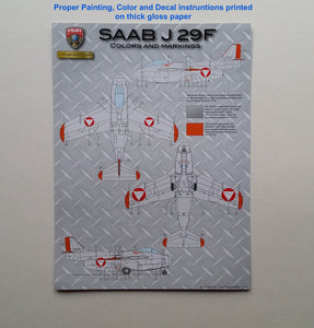 SAAB J 29 F - Austria, 1/48 scale. 48A003
